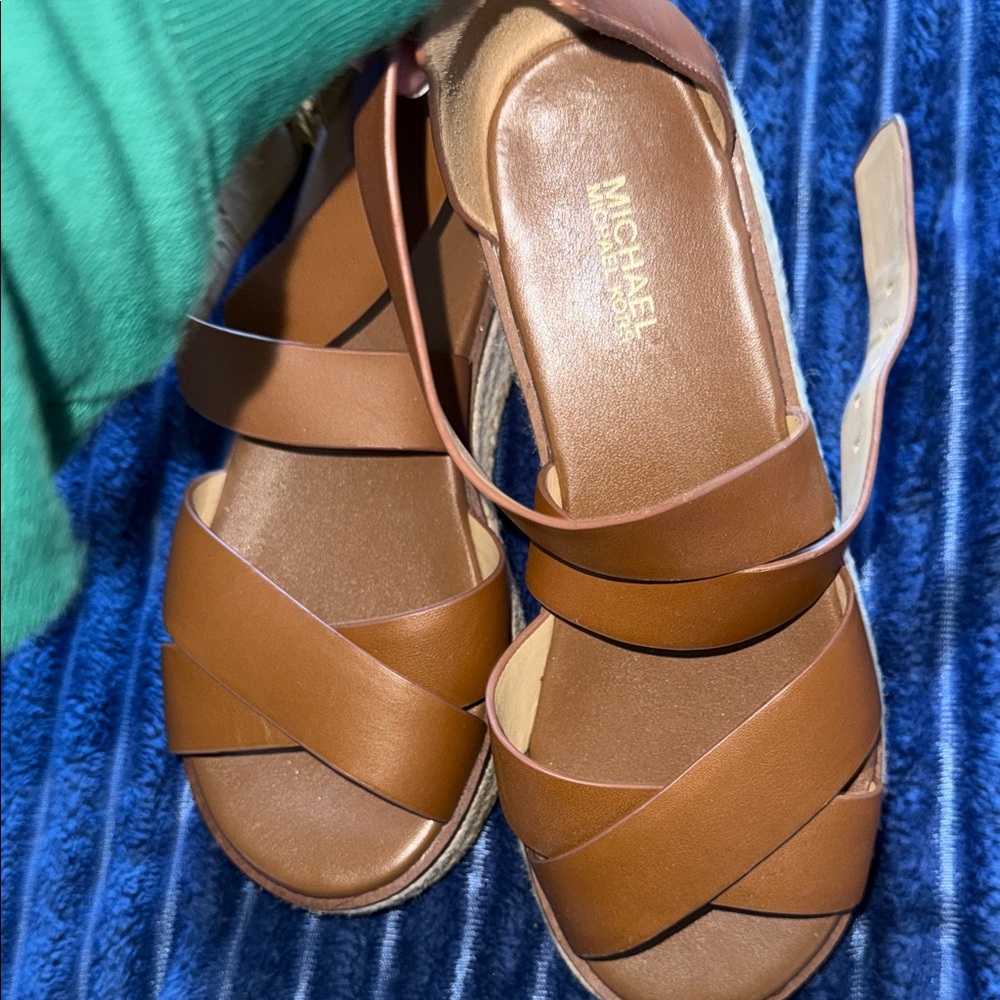 Michael Kors Tan Strappy Sandals - Picture 2 of 4